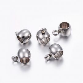 Stainless steel 304 pendant holder 9x6x5 mm., 4 pcs. MD1811
