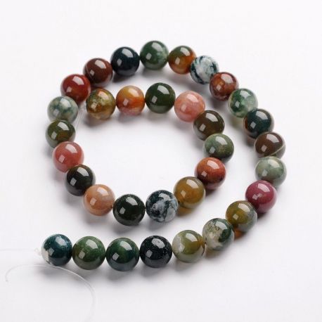 Natural Indian Aat beads 12 mm., 1 strand . AK1175