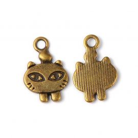 Pendant "Cat" 18.5x12 mm., 4 pcs.