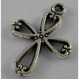 Pendant "Cross" 22.5x17 mm., 2 pcs.