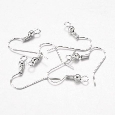 Metallohrringhaken 18x18 mm, 5 Paar. MD1789