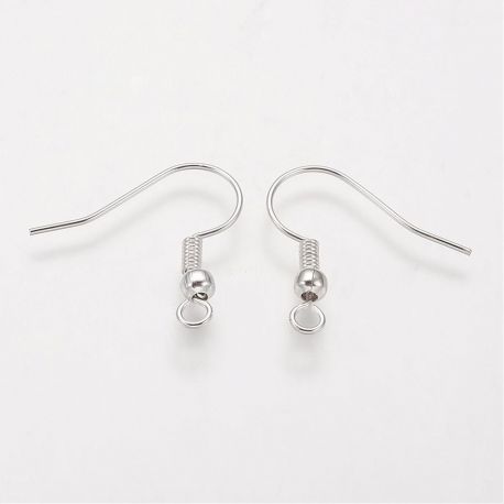 Metaliniai auskarų kabliukai 19 mm., 5 poros. MD1790