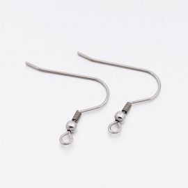 Stainless steel 304 earrings hooks 22x27 mm., 5 pairs