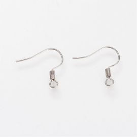 Stainless steel 304 earrings hooks 18x21 mm., 5 pairs