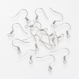 Stainless steel 304 earrings hooks 18x21 mm., 5 pairs