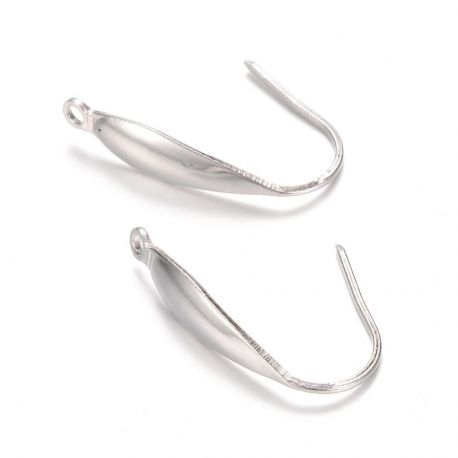 Stainless steel 316 earring hooks 20x4 mm., 2 pairs. MD1787
