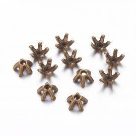 Pērlīšu cepures 7x4 mm., 10 gab.