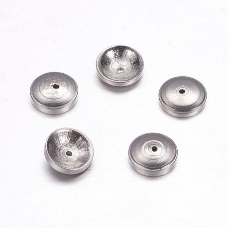 Stainless steel 304 cap 7x2 mm., 6 pcs. MD1823