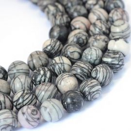 Natural Jaspio beads 12 mm., 1 strand 