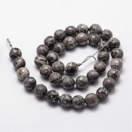 Dabiskās Jaspio krelles 8 mm., 1 pavediens