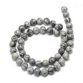 Natural Jaspio beads 8 mm., 1 strand 