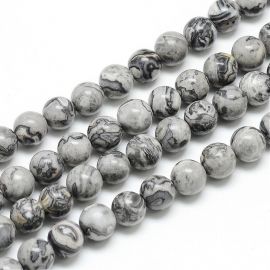 Looduslikud Jaspio helmed 8 mm., 1 haru