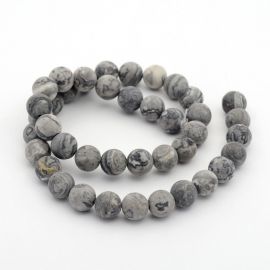 Looduslikud Jaspio helmed 8 mm., 1 haru