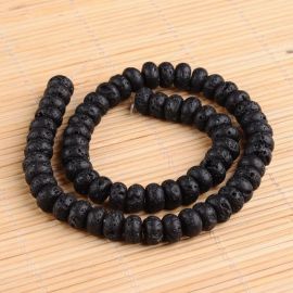 Dabīgās Lavas pērlītes 10x6 mm., 6 gab. KK0232
