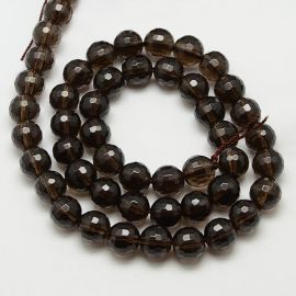 Nachahmung von Rauchquarz 8 mm., Strang1