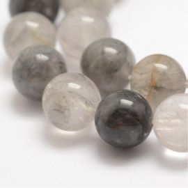 Natural quartz beads of rutil 10 mm., 1 strand 