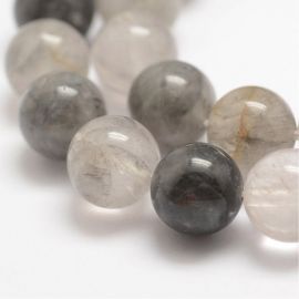 Looduslikud rutiilikvartsist helmed 8 mm., 1 haruline