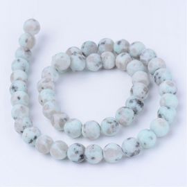 Бусины Sesame Jaspis натуральные 8 мм., 1 нитка