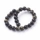 Natural obsidian beads 8 mm., 1 strand AK1241