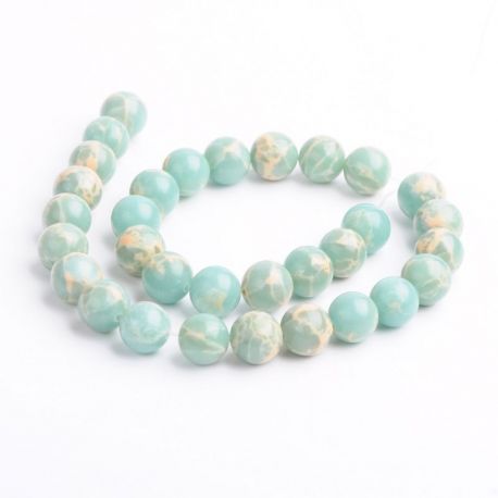 Larimar Bead Imitation 12 mm, 1 Strang AK1217