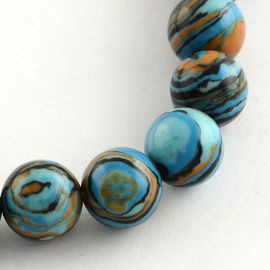 Imitation of stone beads 8 mm., 1 strand 