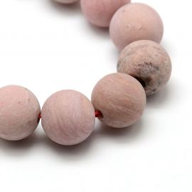 Rhodocrosite beads 10 mm., 1 strand 