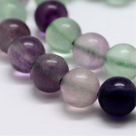 Natural fluorspar beads 7-8 mm., 1 strand 