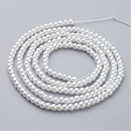 Glass beads pearls 4 mm, 1 strand