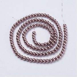 Glass beads pearls 6 mm, 1 strand