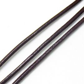 Natural leather cord 4 mm, 1 m. VV0611