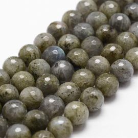 Natūralūs labradorito karoliukai 9-10 mm., 1 gija AK1261