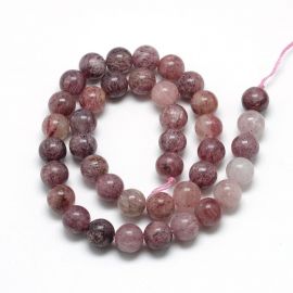 Natural beads of cherry quartz 10 mm., 1 strand . AK1333