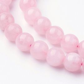 Natural pink quartz beads 8 mm., 1 strand AK1292