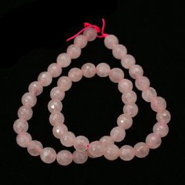 Dabīgas rozā kvarca pērles 12 mm., 1 dzīsla