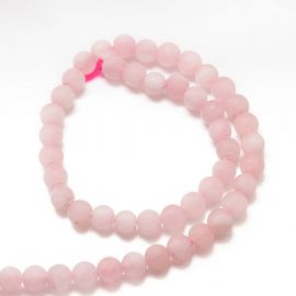 Natural beads of pink quartz 10 mm., 1 strand AK1291