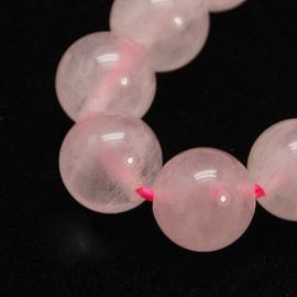 Natural beads of pink quartz 10 mm., 1 strand AK1287