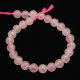 Natürliche Perlen aus rosa Quarz 10 mm, 1 Strang AK1287