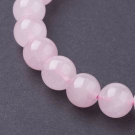 Natural pink quartz beads 8 mm., 1 strand AK1289