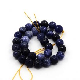 Natural sodalite beads 10 mm., 1 thread