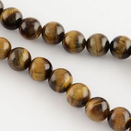 Natürliche Perlen des Tigerauges 14 mm, 1 Strang