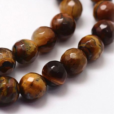 Natural beads of the tiger eye 8 mm., 1 strand AK1249