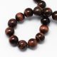 Natural beads of the red tiger eye 8 mm., 1 strand AK1248