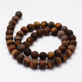 Tiigrisilma looduslikud helmed 8 mm., 1 haru