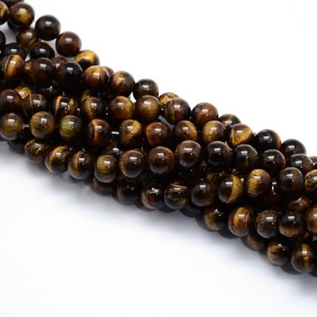 Natural beads of the tiger eye 8-9 mm., 1 strand AK1250