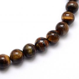 Natürliche Perlen des Tigerauges 8-9 mm, 1 Strang