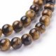 Natural beads of the tiger eye 8 mm., 1 strand AK1254