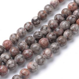 Natural medicinal jaspis beads 6 mm., 1 strand .