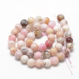 Natural pink opal beads 8 mm., 1 strand AK1279