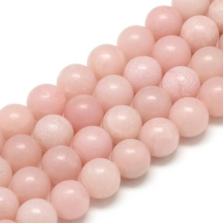 Natural pink opal beads 10 mm., 1 strand AK1271