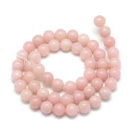 Dabīgas rozā krāsas opāla pērlītes 10 mm., 1 dzīsla